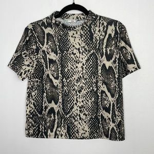 Snake Print Short Sleeve Tee